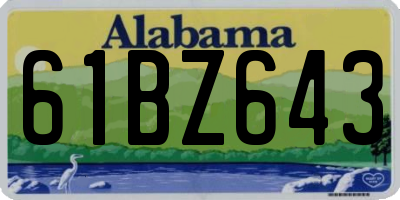 AL license plate 61BZ643