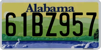 AL license plate 61BZ957