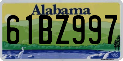 AL license plate 61BZ997