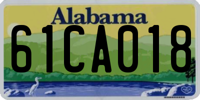 AL license plate 61CA018