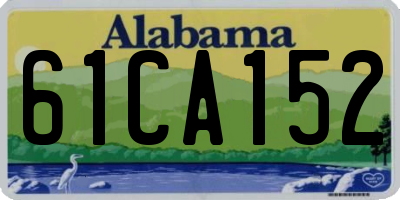 AL license plate 61CA152