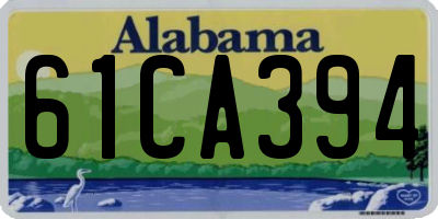 AL license plate 61CA394
