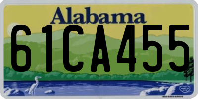 AL license plate 61CA455