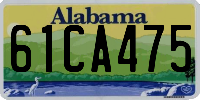 AL license plate 61CA475