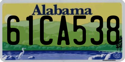 AL license plate 61CA538