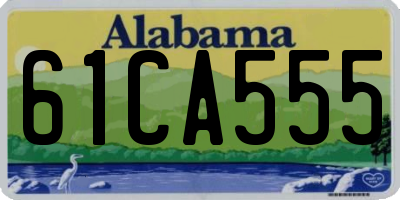 AL license plate 61CA555