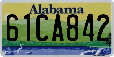 AL license plate 61CA842