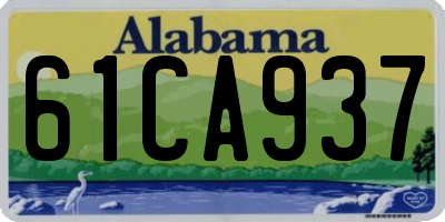 AL license plate 61CA937
