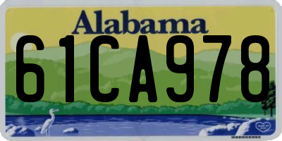 AL license plate 61CA978