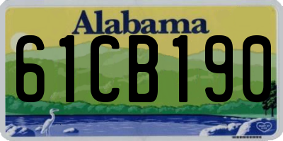 AL license plate 61CB190