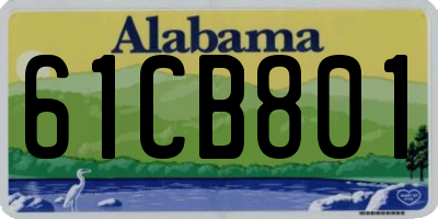 AL license plate 61CB801