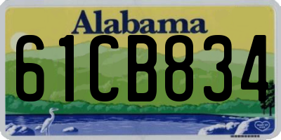 AL license plate 61CB834