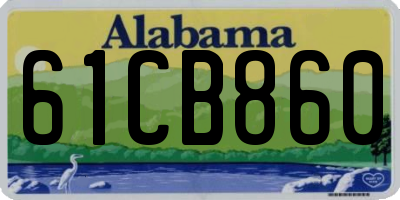AL license plate 61CB860