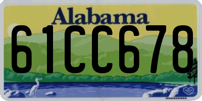 AL license plate 61CC678