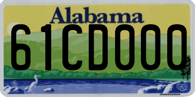 AL license plate 61CD000