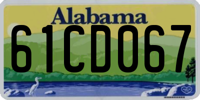 AL license plate 61CD067