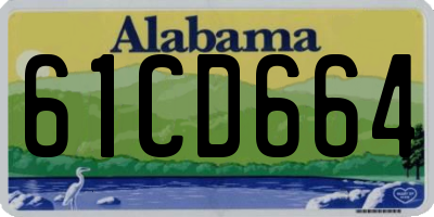 AL license plate 61CD664