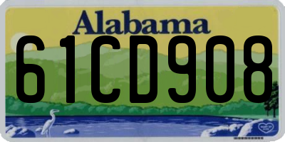 AL license plate 61CD908