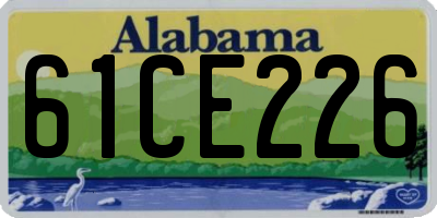 AL license plate 61CE226