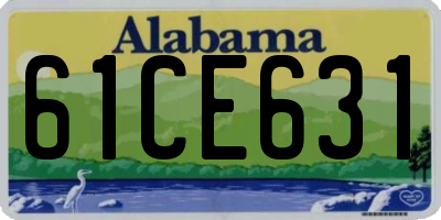 AL license plate 61CE631