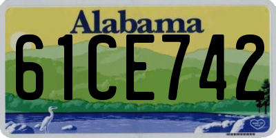 AL license plate 61CE742