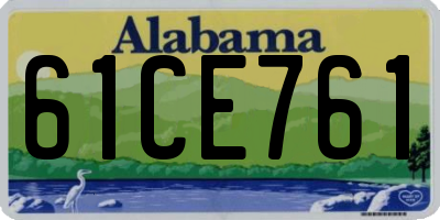 AL license plate 61CE761