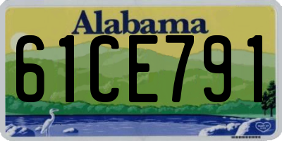 AL license plate 61CE791