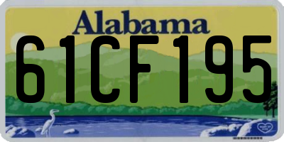 AL license plate 61CF195