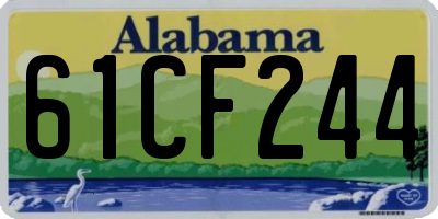 AL license plate 61CF244