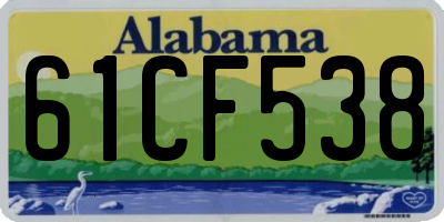 AL license plate 61CF538