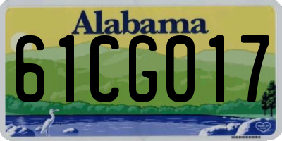 AL license plate 61CG017