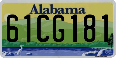 AL license plate 61CG181