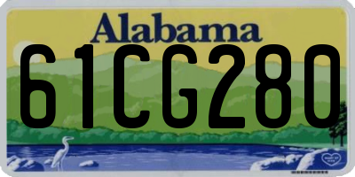 AL license plate 61CG280