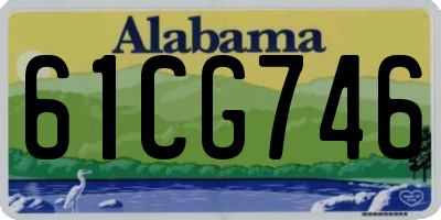 AL license plate 61CG746