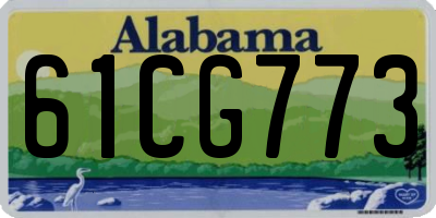 AL license plate 61CG773