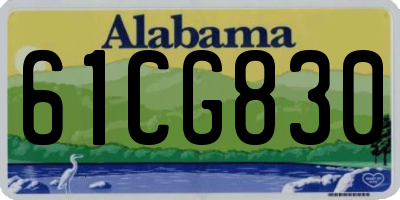 AL license plate 61CG830