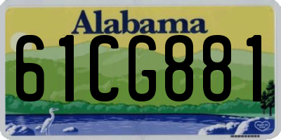 AL license plate 61CG881