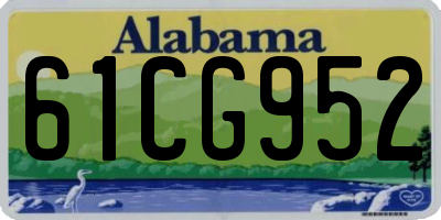 AL license plate 61CG952