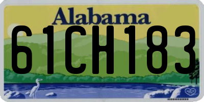 AL license plate 61CH183