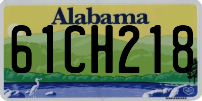 AL license plate 61CH218