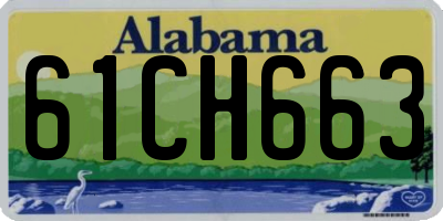 AL license plate 61CH663