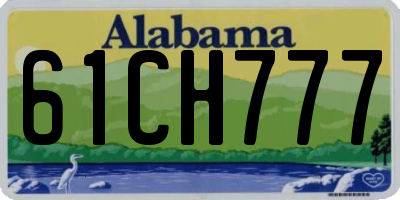 AL license plate 61CH777