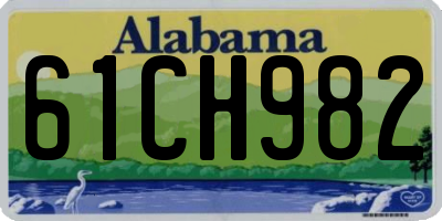 AL license plate 61CH982