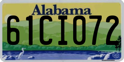 AL license plate 61CI072