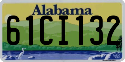 AL license plate 61CI132