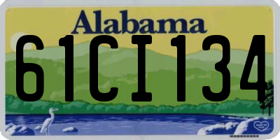 AL license plate 61CI134
