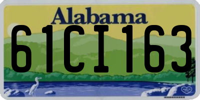 AL license plate 61CI163