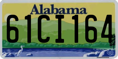 AL license plate 61CI164