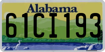 AL license plate 61CI193