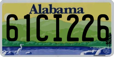AL license plate 61CI226